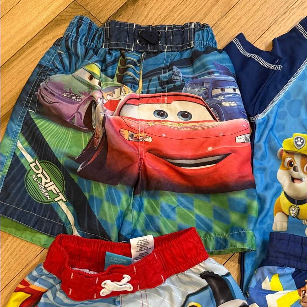 Cartoon Character Swimwear Set Bottoms and Tops